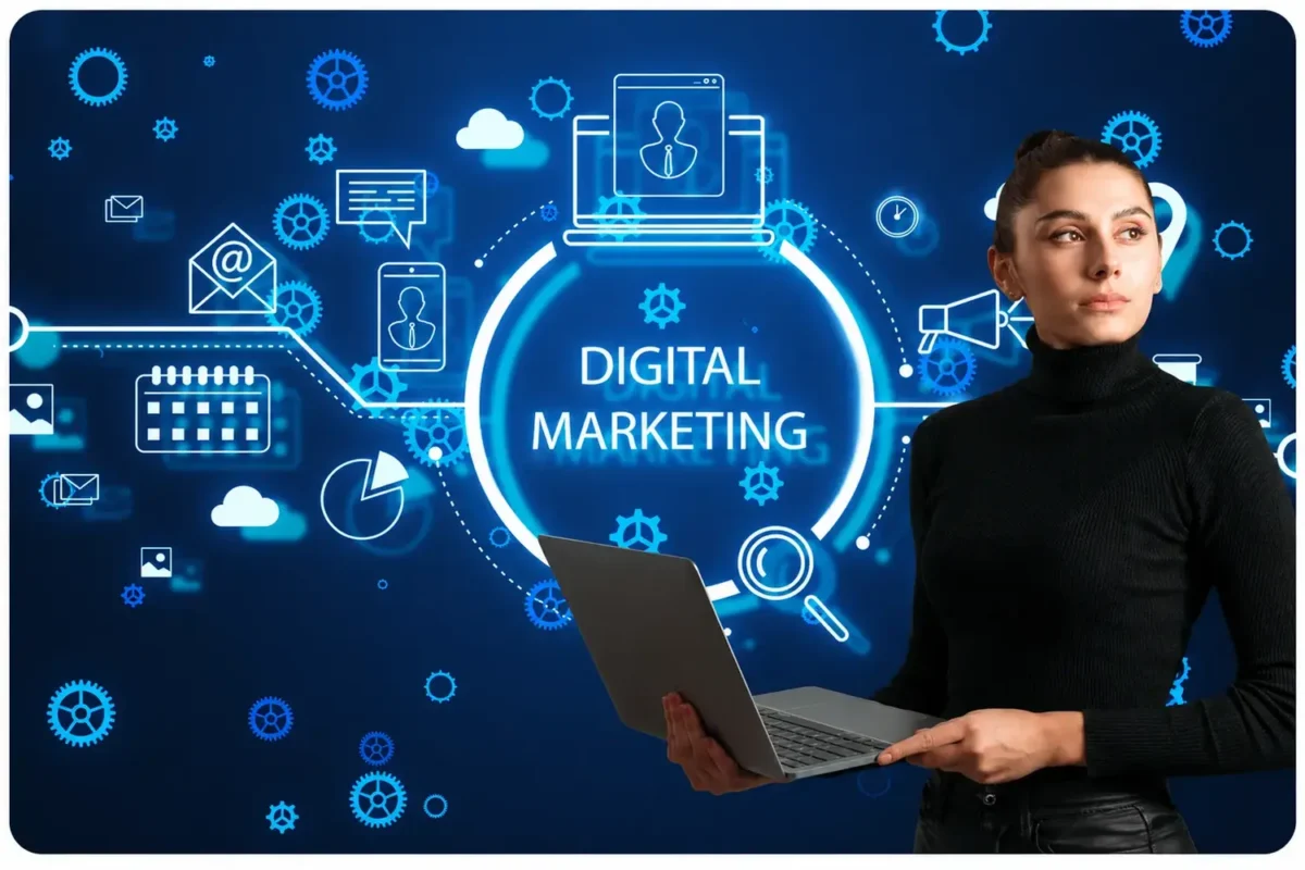 Digital marketing strategy concept