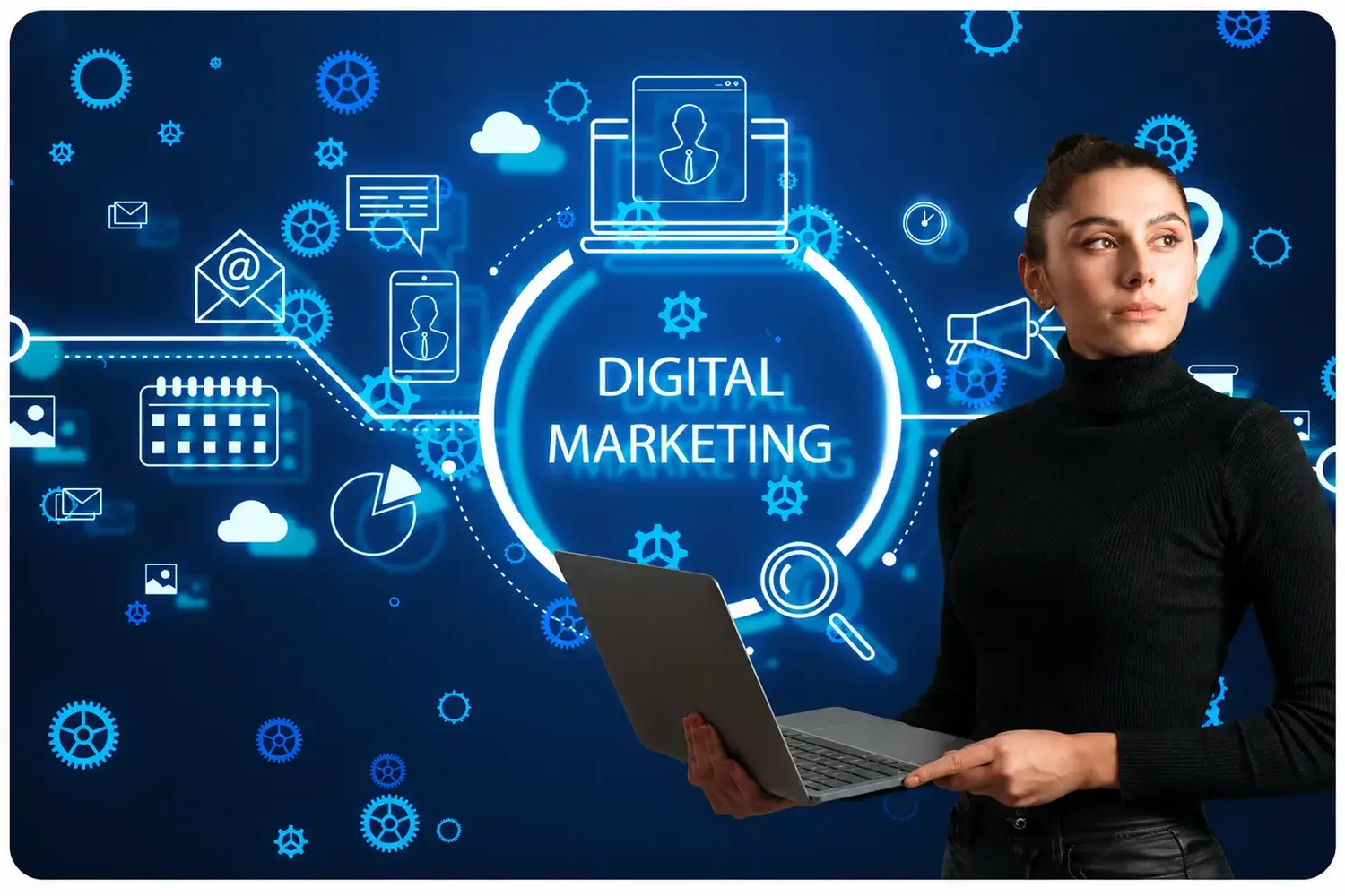 Digital marketing strategy concept